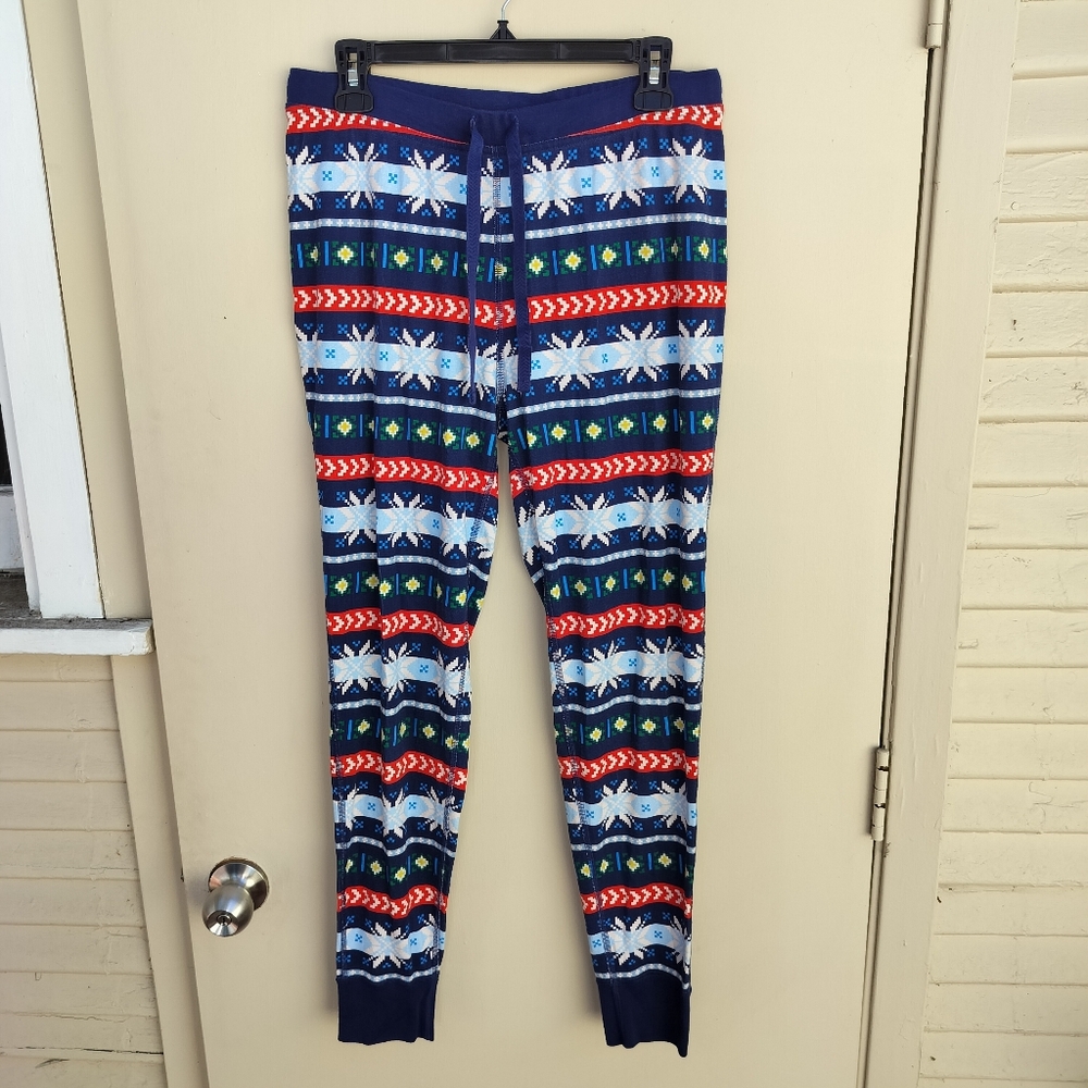 Hanna Andersson Scandi Snowflake Fairisle Christmas Pajama Set Women's Large - Picture 10 of 13